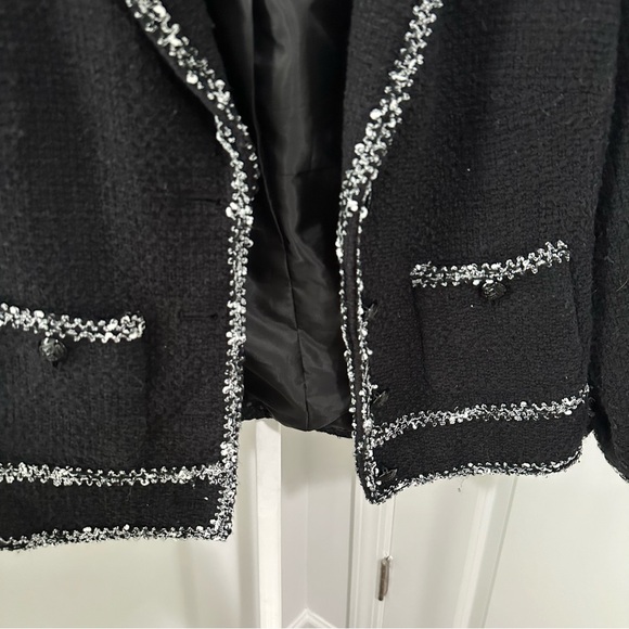 Talbots Black Tweed Blazer Jacket - Picture 3 of 5